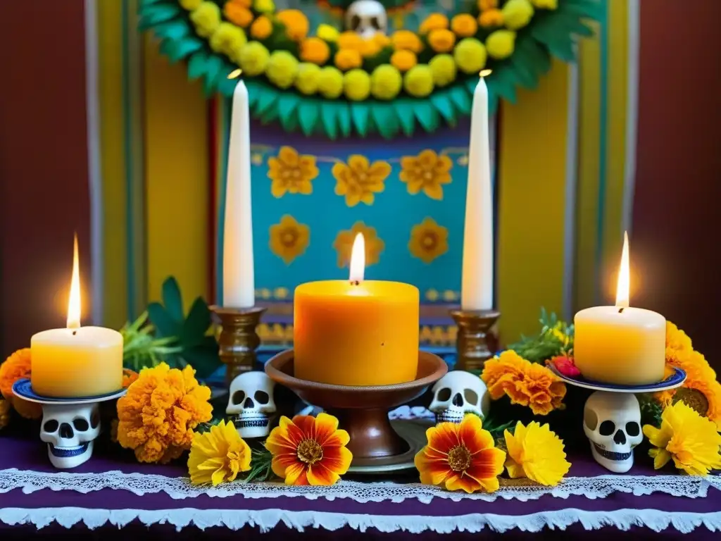 Un altar de ofrenda en Michoacán con recetas históricas para la Noche de Muertos