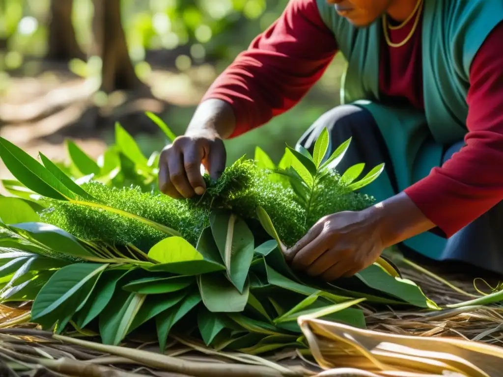 Selección ancestral de hojas verdes de yerba mate por indígenas Guarani en la selva sudamericana