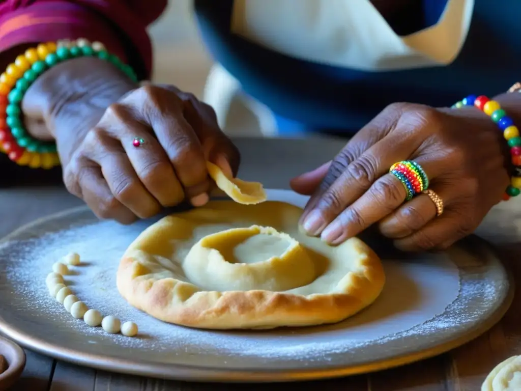 Una anciana enrolla masa para vetkoek sudafricano, resaltando la importancia cultural de la cocina durante el Apartheid