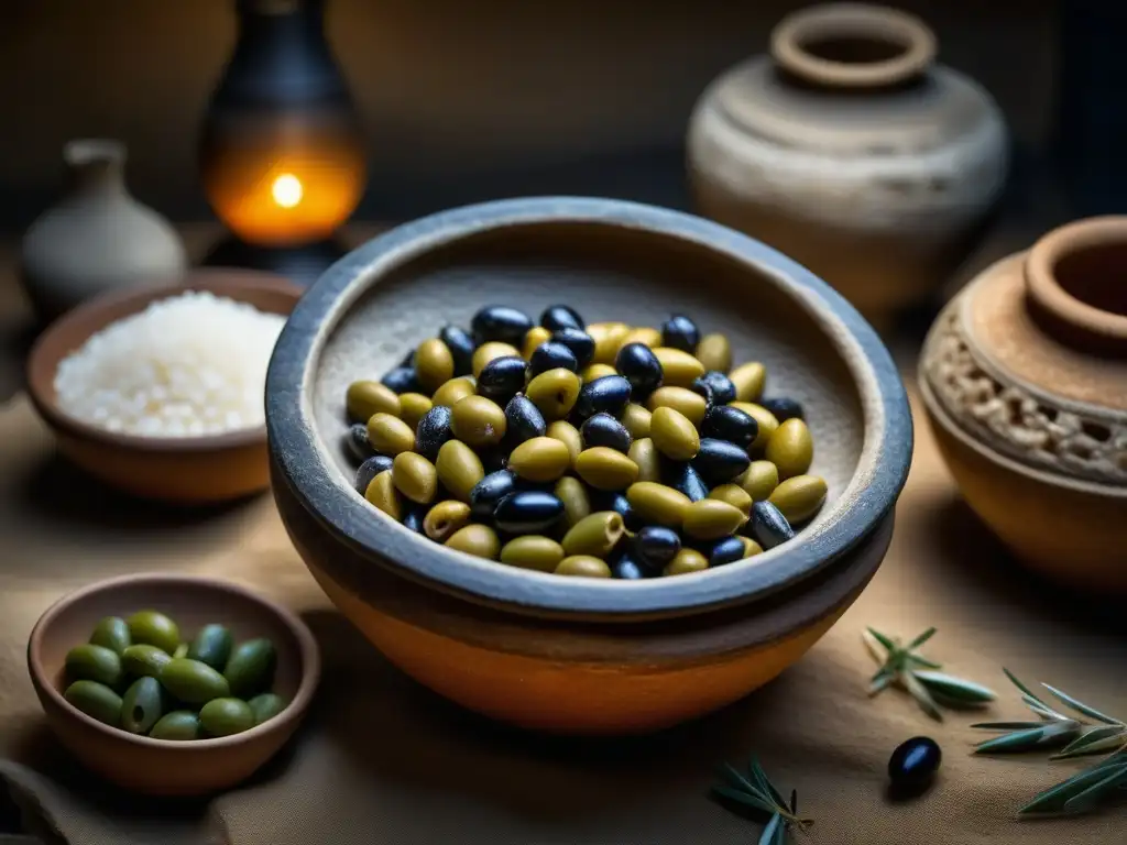 Antigua técnica de conservación en sal en la gastronomía mundial: ánforas romanas con pescado y aceitunas saladas