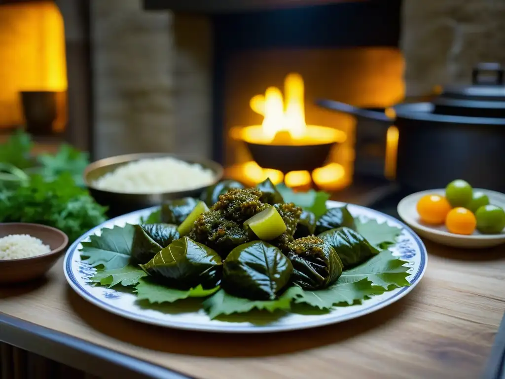 El arte culinario bizantino cobra vida en la meticulosa preparación de Dolma, mostrando la influencia griega en su cocina