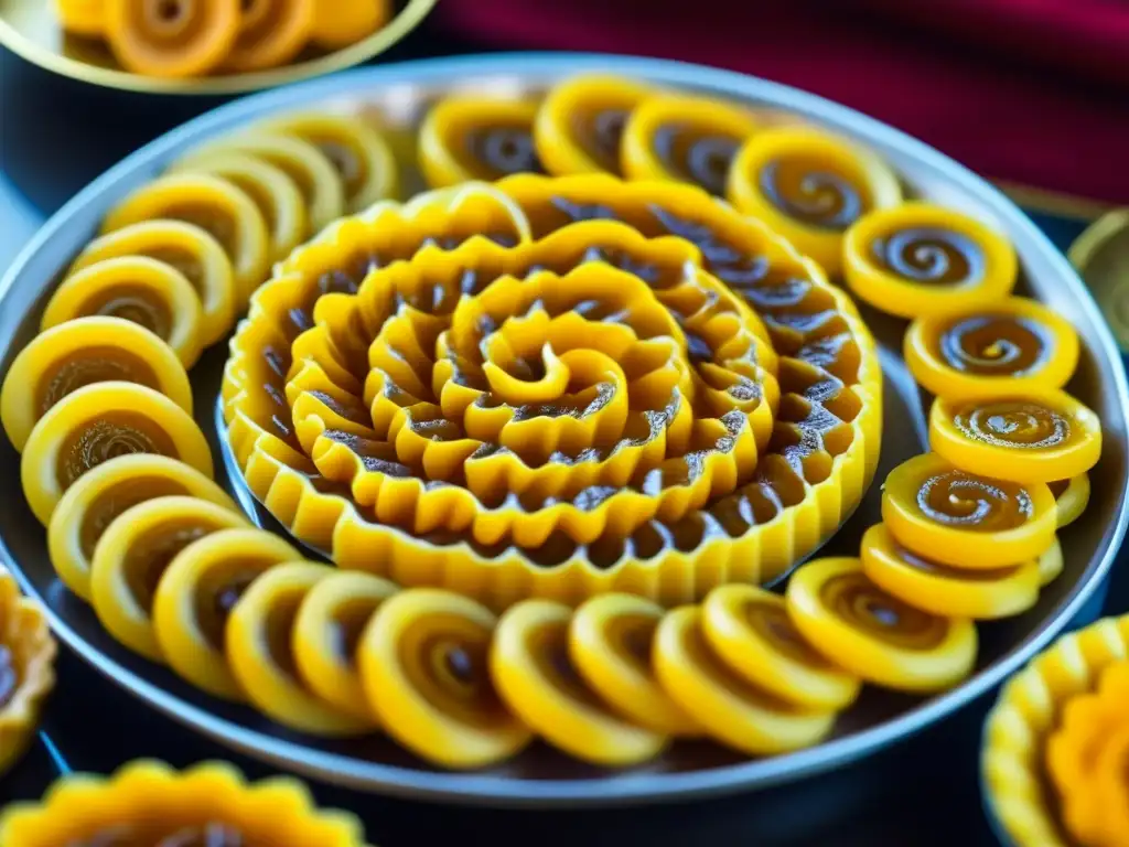 El arte del dulce persa: jalebis dorados se elaboran a mano en una bulliciosa tienda tradicional