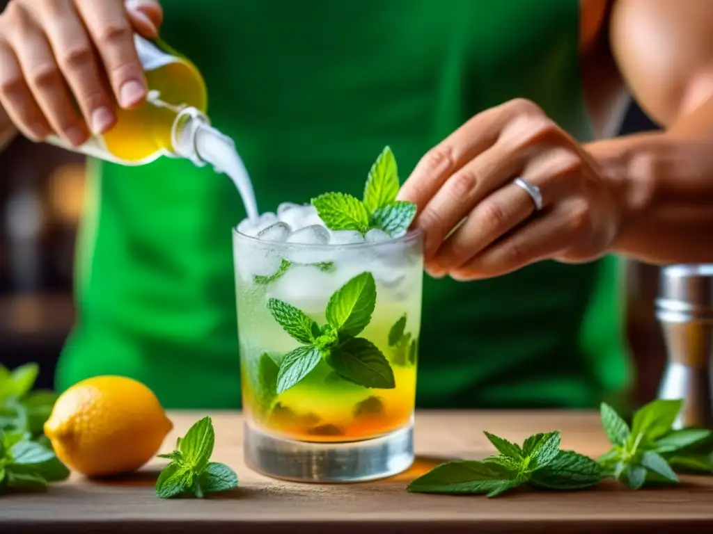Preparación artesanal de mojito, historia mojito raíces caribeñas