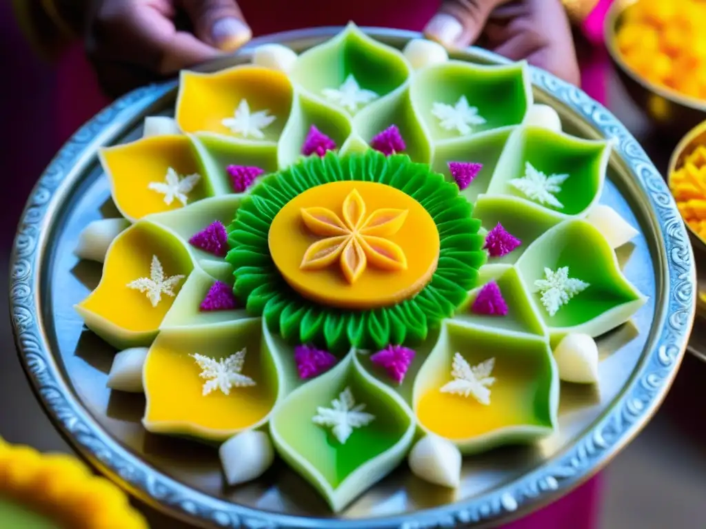 Artesano moldeando dulces de Diwali, significado cultural en cada detalle de diseño de 'Kaju Katli'