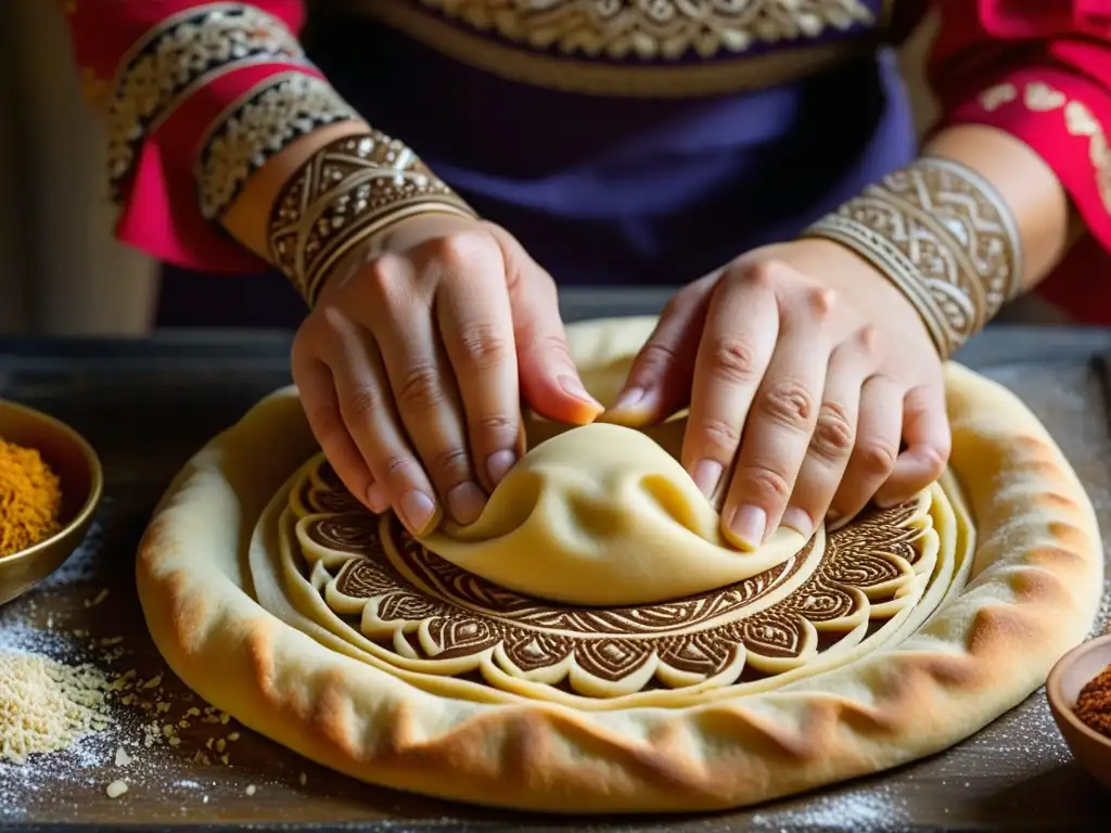 Un artesano elabora una receta histórica de Asia Central con destreza y tradición