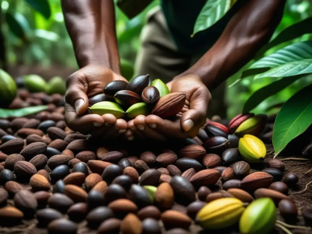 Recolección de cacao en la exuberante selva amazónica: Origen histórico chocolate amazónico