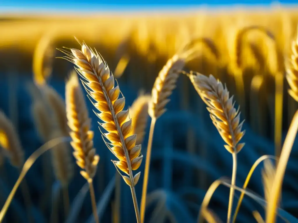 Campo de trigo dorado en la campiña escandinava, influencia climática en la producción de pan de cereales en Escandinavia