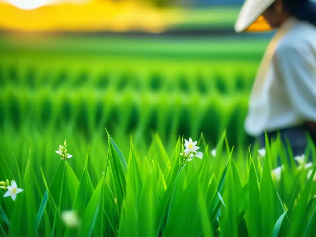 Campo de arroz en Tailandia: cultura y belleza Campos de arroz jazmín en Tailandia, con gran detalle y belleza