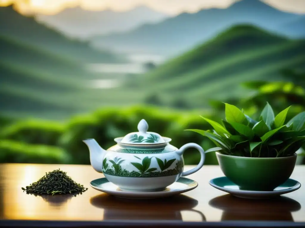 Una ceremonia de té birmana tradicional en un entorno sereno y elegante