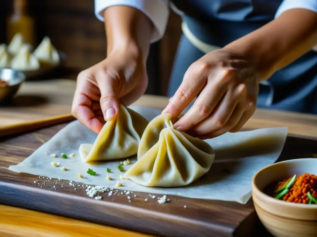 Un chef fusiona cocina asiática con influencia europea al elaborar dumplings