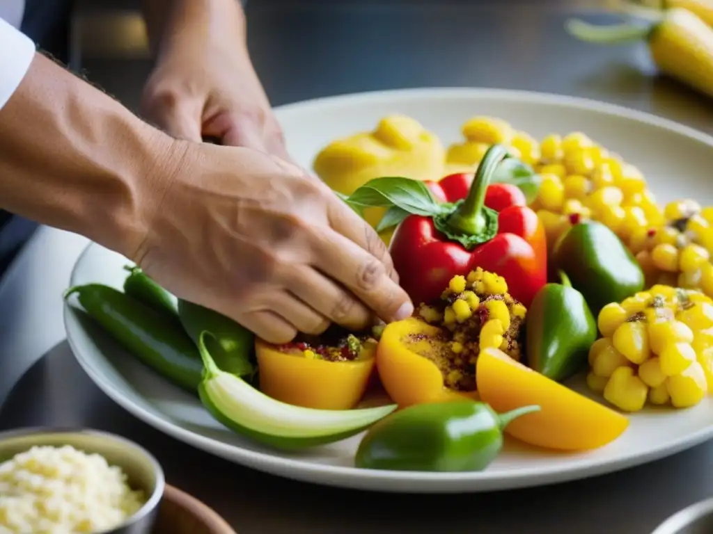 Chef en cocina época dorada fusiona ingredientes americanos y latinos con maestría, reflejando diversidad cultural