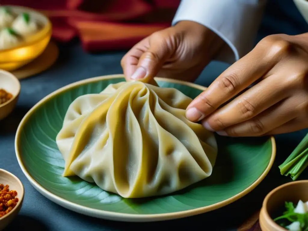 Un chef crea un dumpling con ingredientes de la Ruta de la Seda