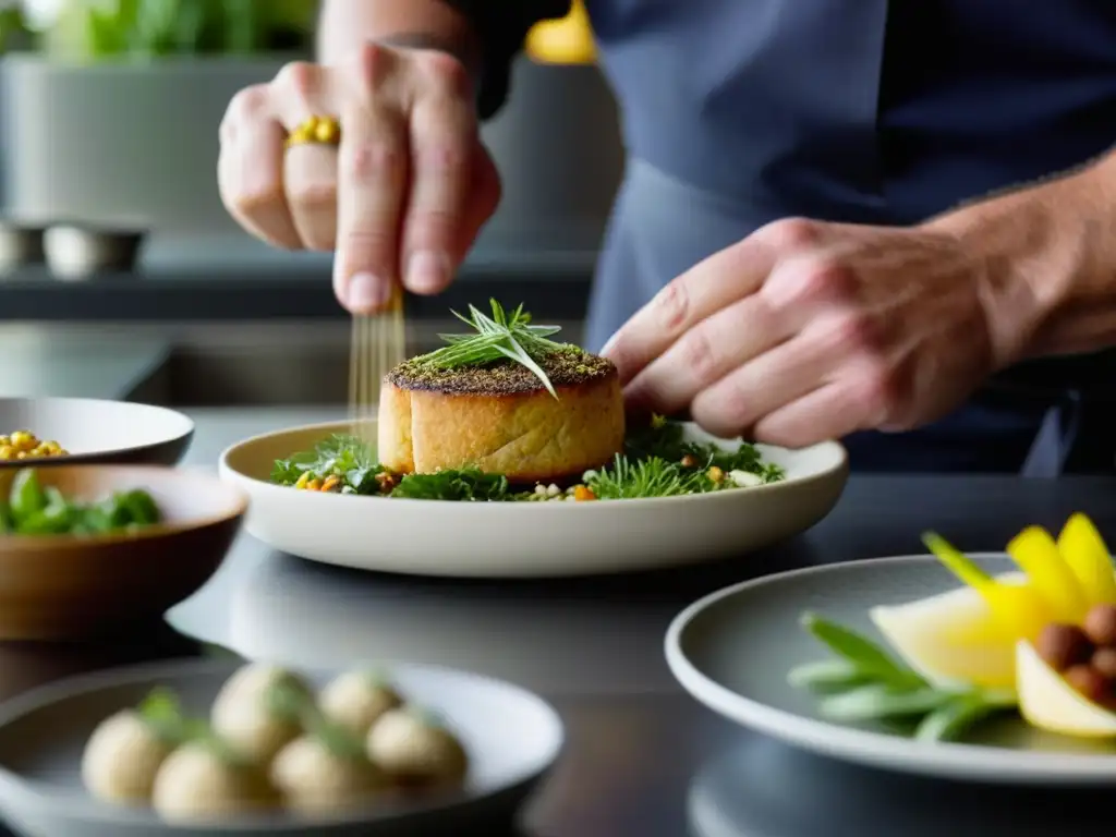 Chef experto preparando plato australiano con recetas históricas culturas épocas Australia