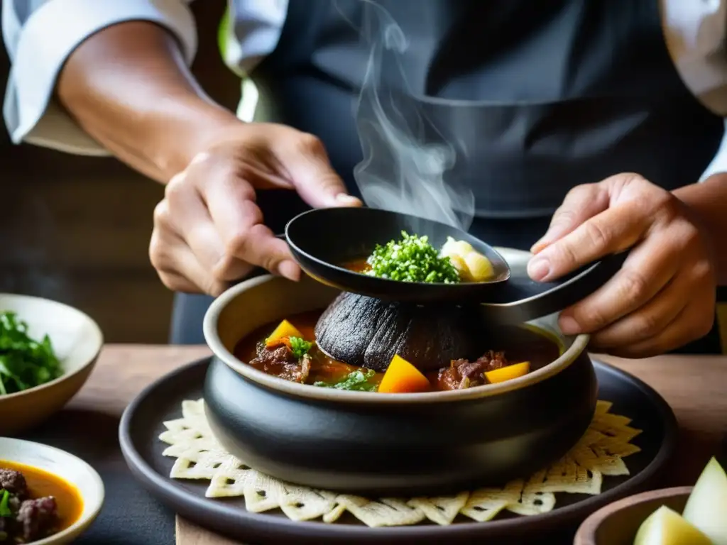 Un chef experto prepara una receta histórica de centolla patagónica con merluza negra