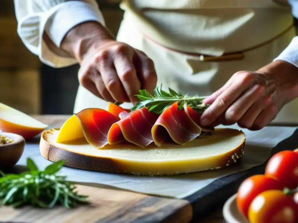 Un chef experto prepara una tradicional receta de Pamplona en una cocina rústica