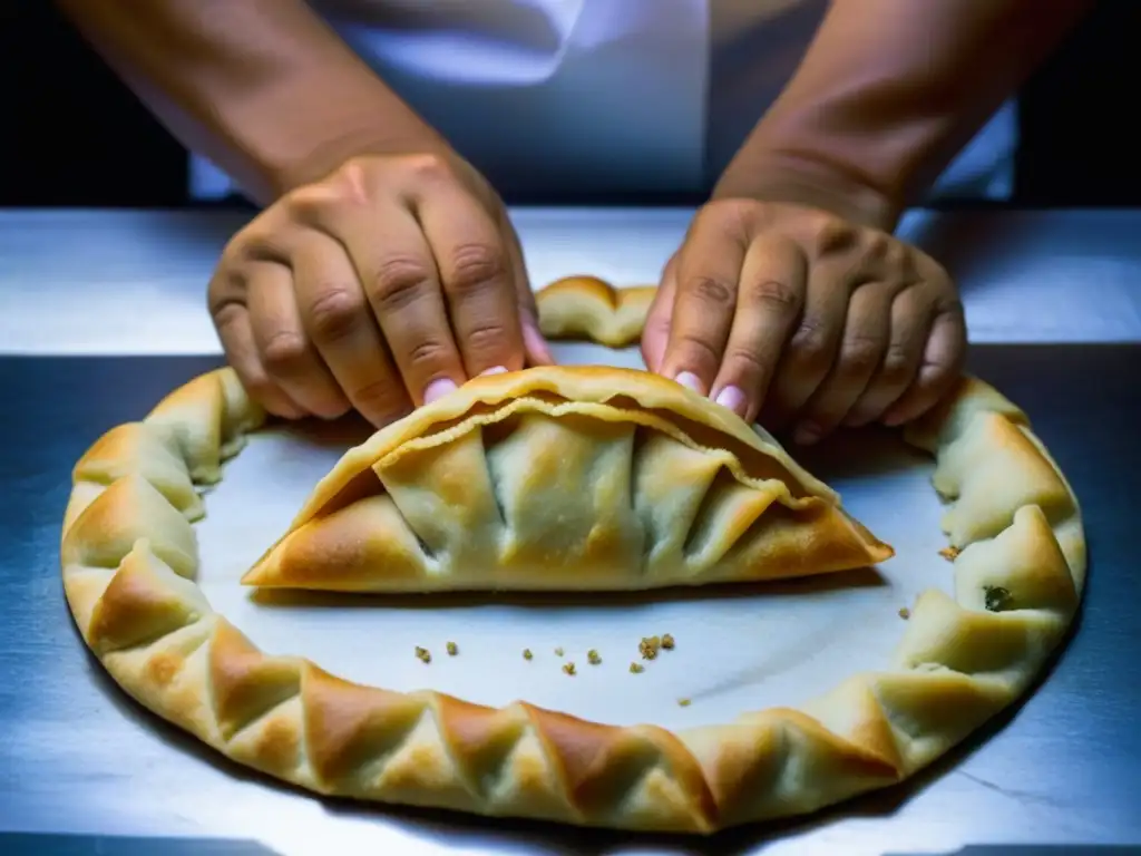 El chef filipino fusiona técnicas europeas mientras prepara una empanada