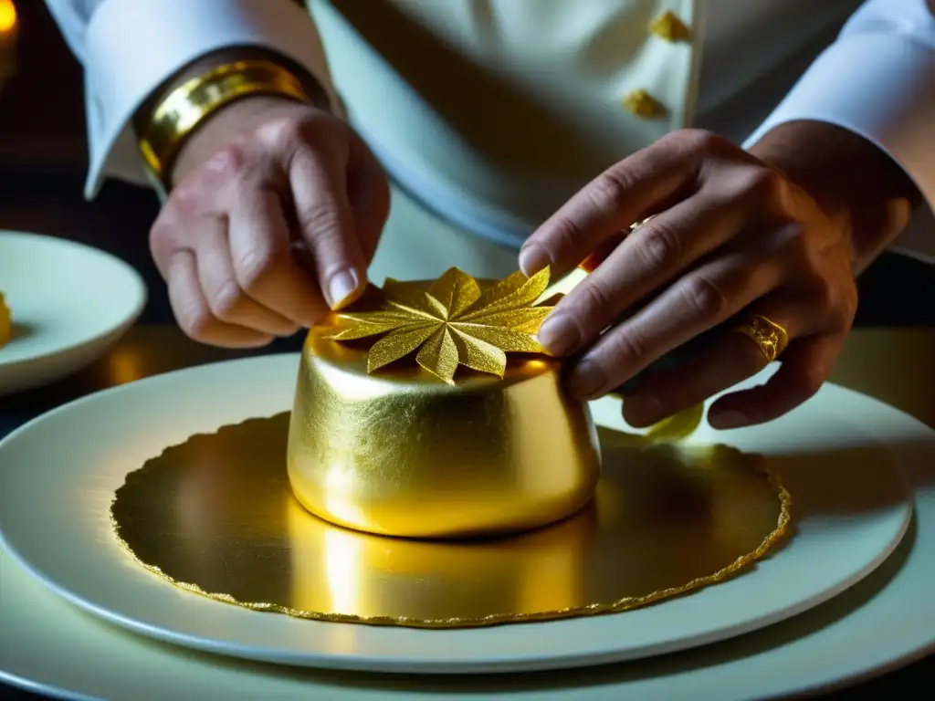 Chef coloca hoja de oro en postre renacentista: Recetas históricas Italia Renacimiento