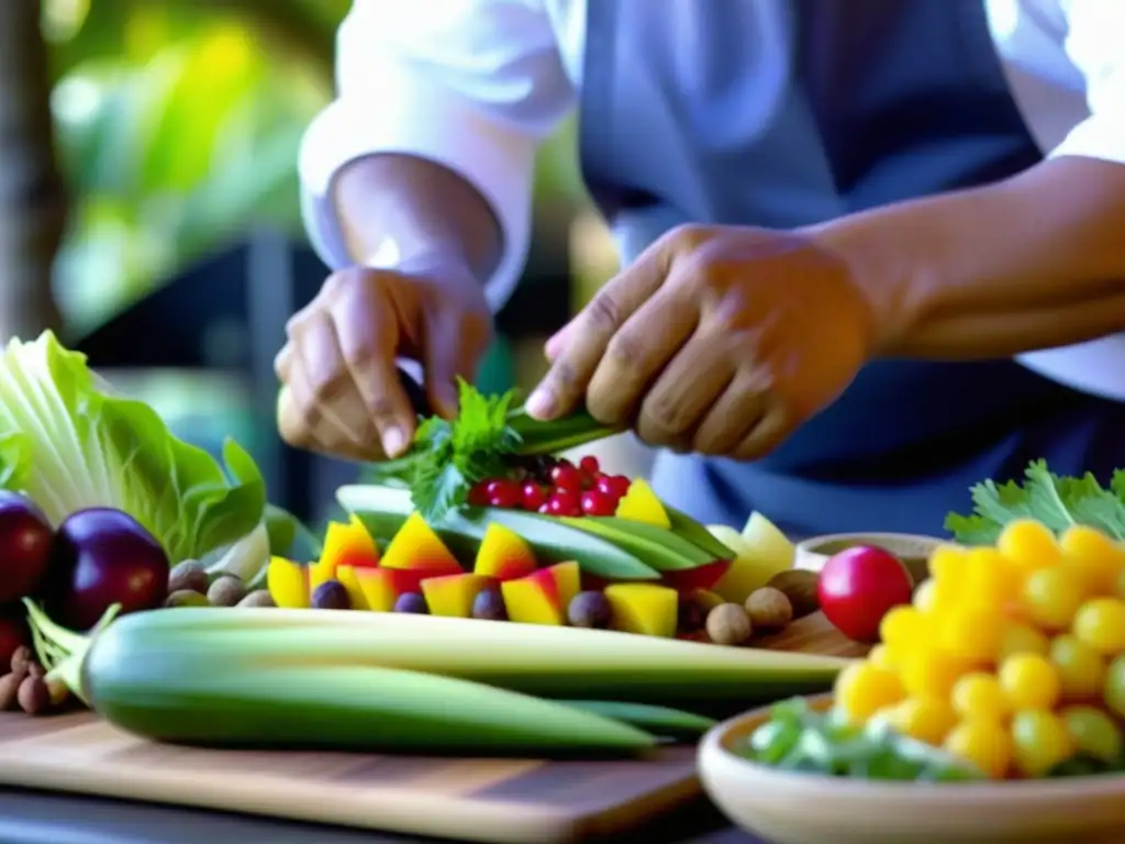 Un chef isleño del Pacífico crea una obra maestra culinaria con ingredientes locales