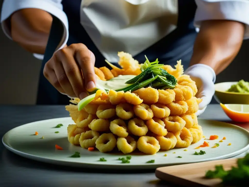 Un chef peruano fusiona técnicas japonesas y peruanas al preparar Tempura a la peruana