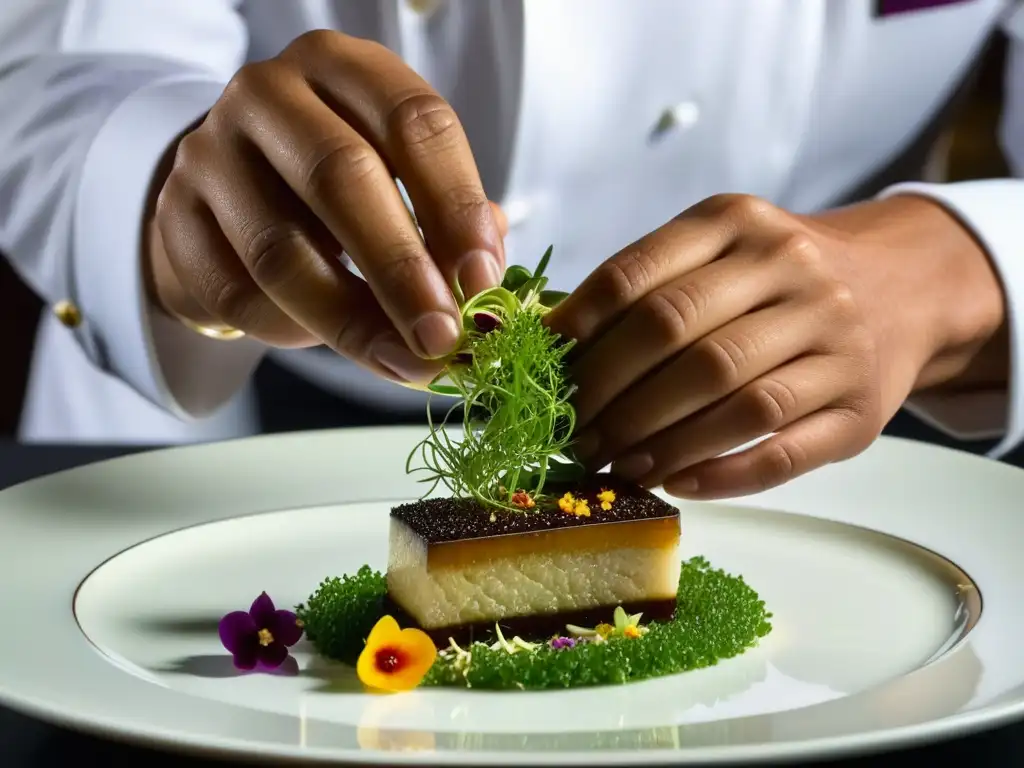 Un chef renombrado prepara un exquisito plato en una cena de Estado