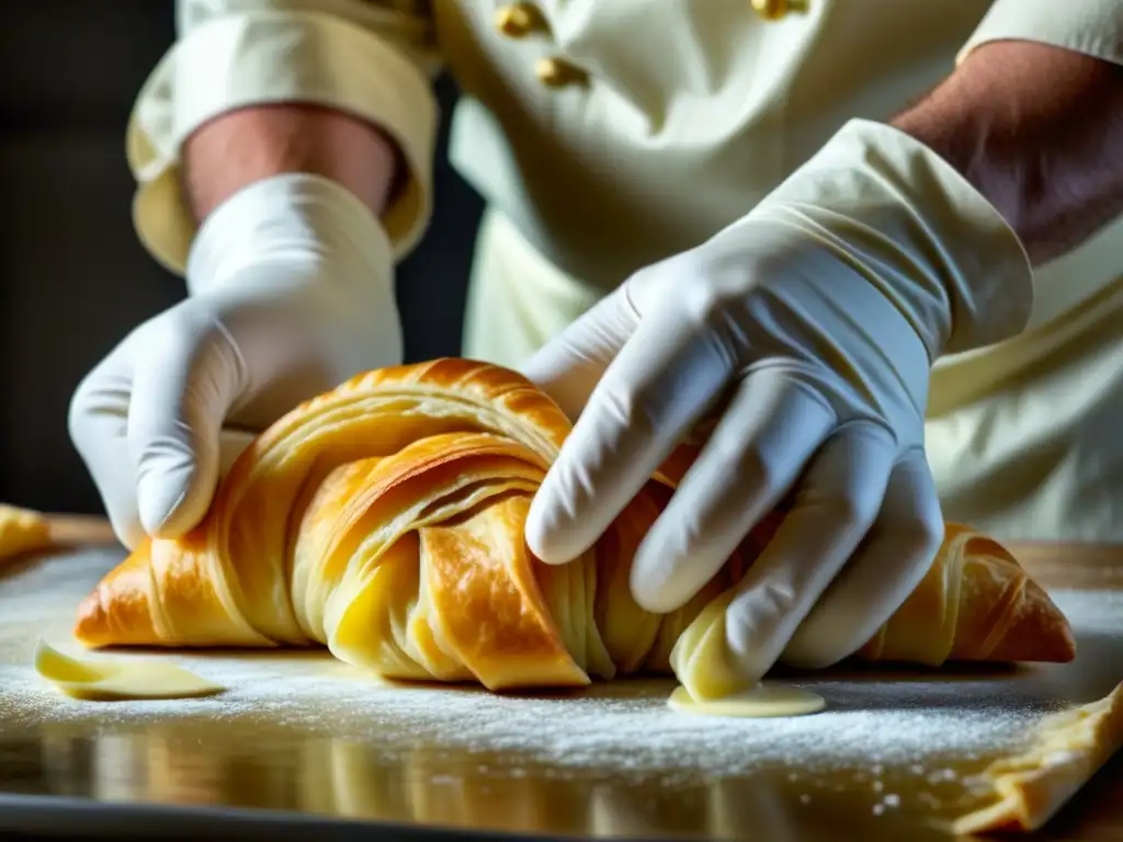 Un chef en Lyon realiza una revuelta culinaria francesa al doblar capas de hojaldre para croissants