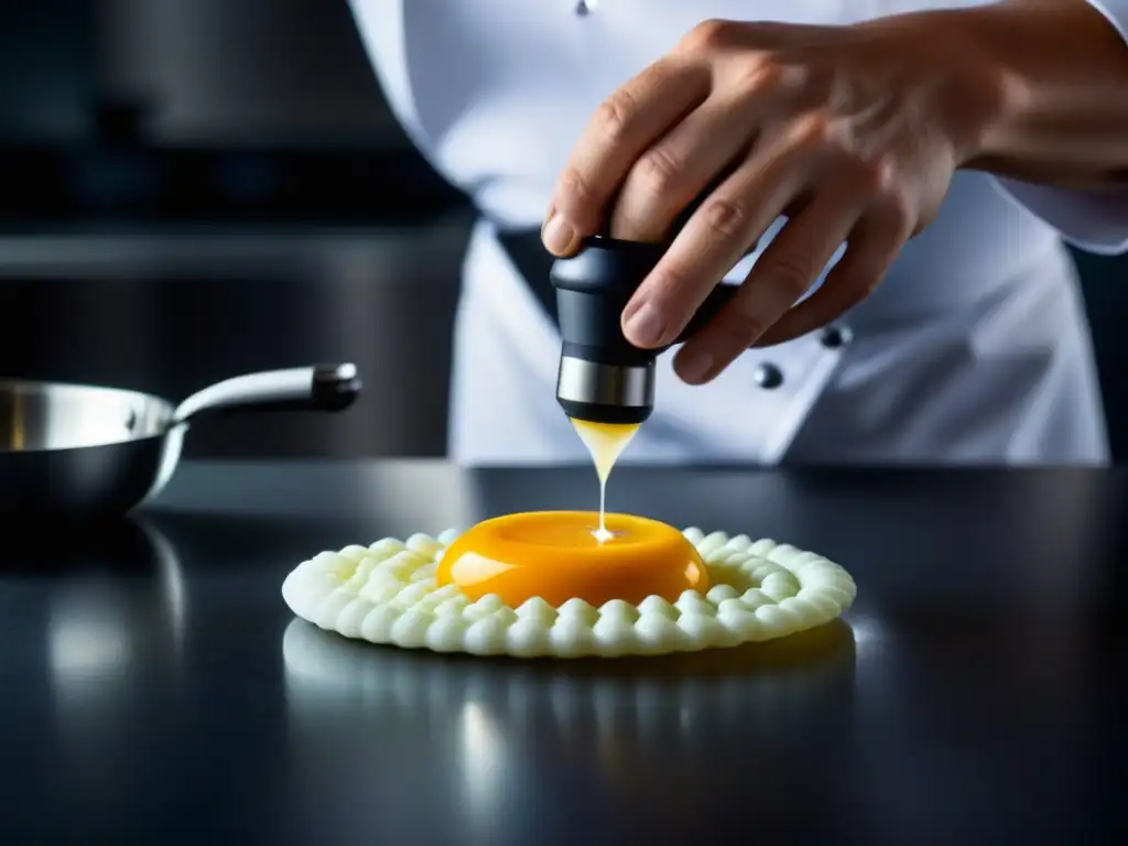 Kit de gastronomía molecular: técnica culinaria histórica con toque moderno Chef reviviendo sabores antiguos con tecnología en kit de gastronomía molecular