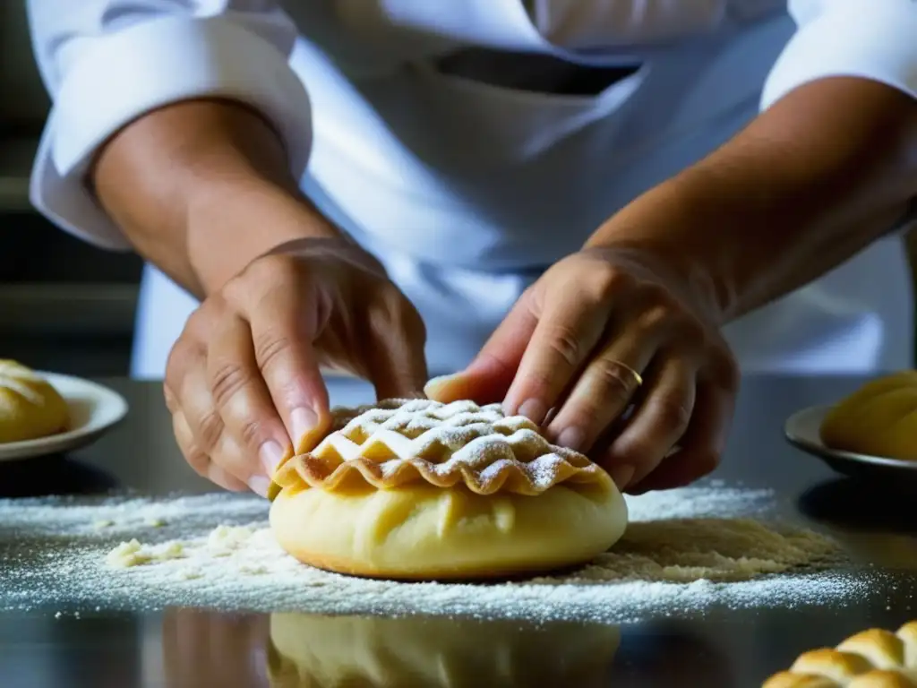 Chef venezolano fusiona técnicas culinarias francesas en pastelería artesanal Un chef venezolano fusiona técnicas culinarias francesas con ingredientes tradicionales en una cocina bulliciosa
