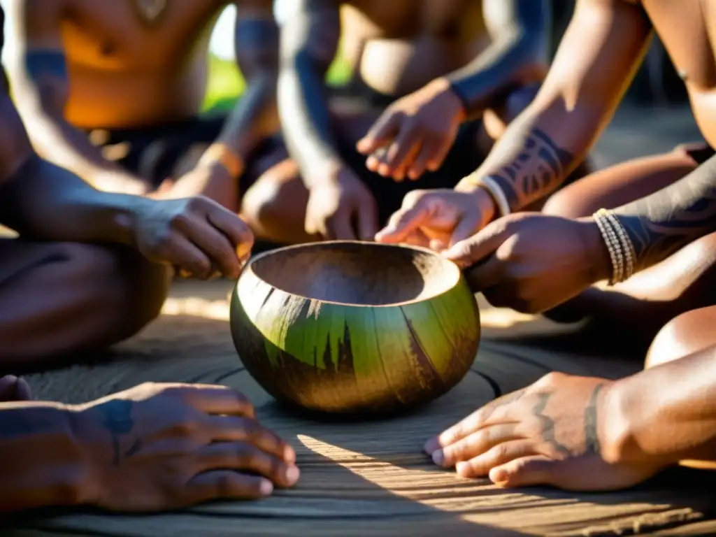 Un círculo de isleños del Pacífico comparte kava, mostrando su rol social y espiritual