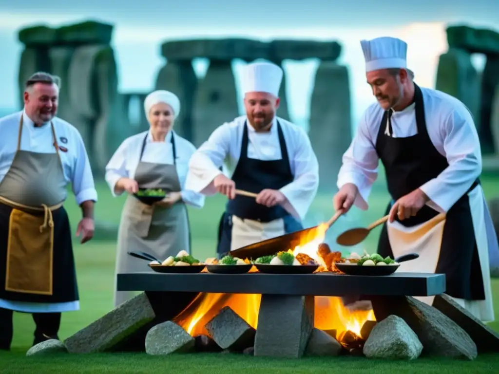 Cocineros en Stonehenge: Tradición culinaria festival solsticio Stonehenge