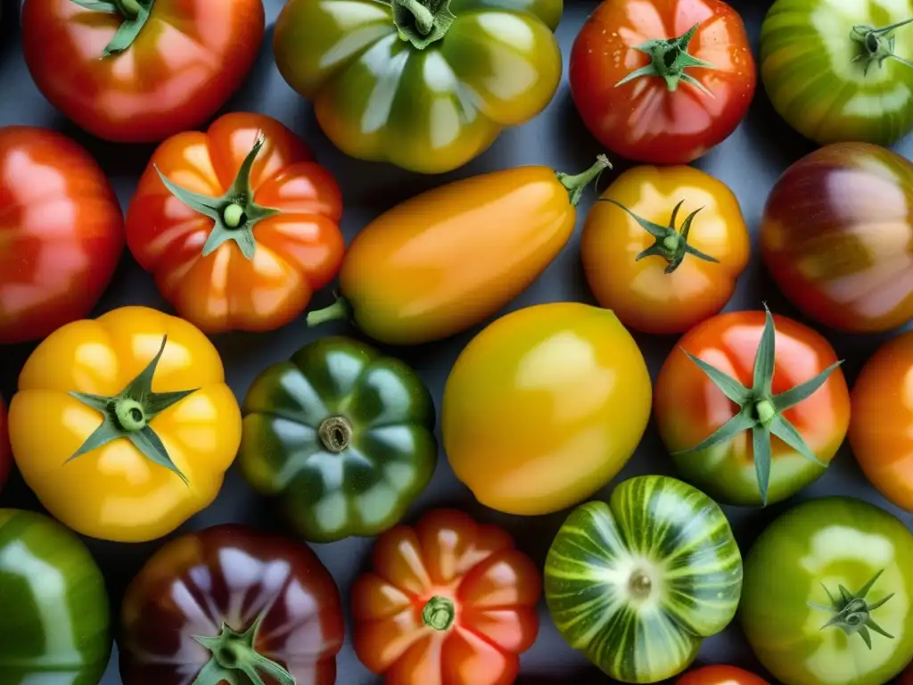 Una composición visual de tomates antiguos resalta la biodiversidad en alimentación histórica