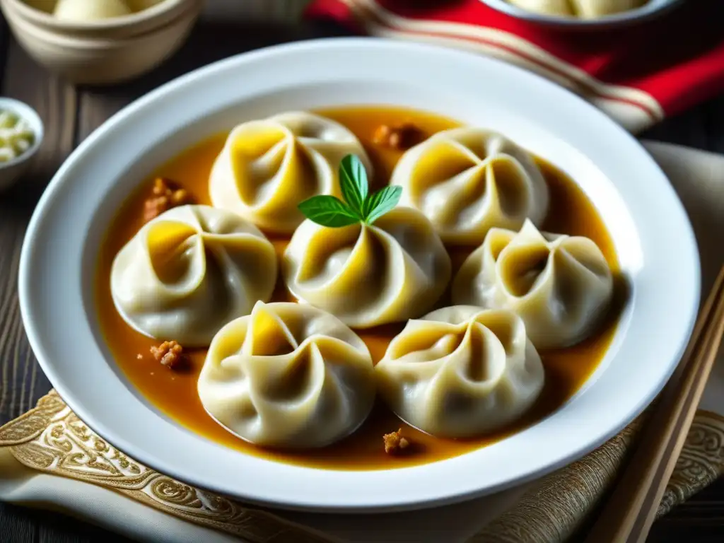 Delicados Pelmeni rusos con influencia mongola en la cocina rusa