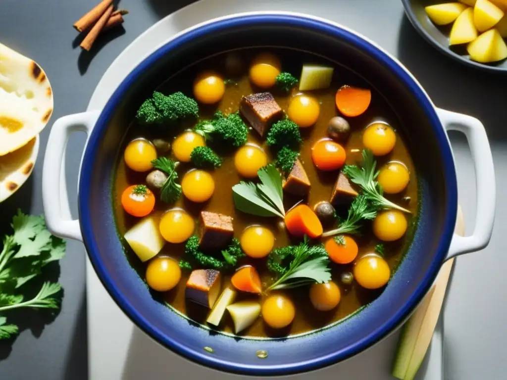 Deliciosa cazuela burbujeante con ingredientes reconfortantes de Sudamérica