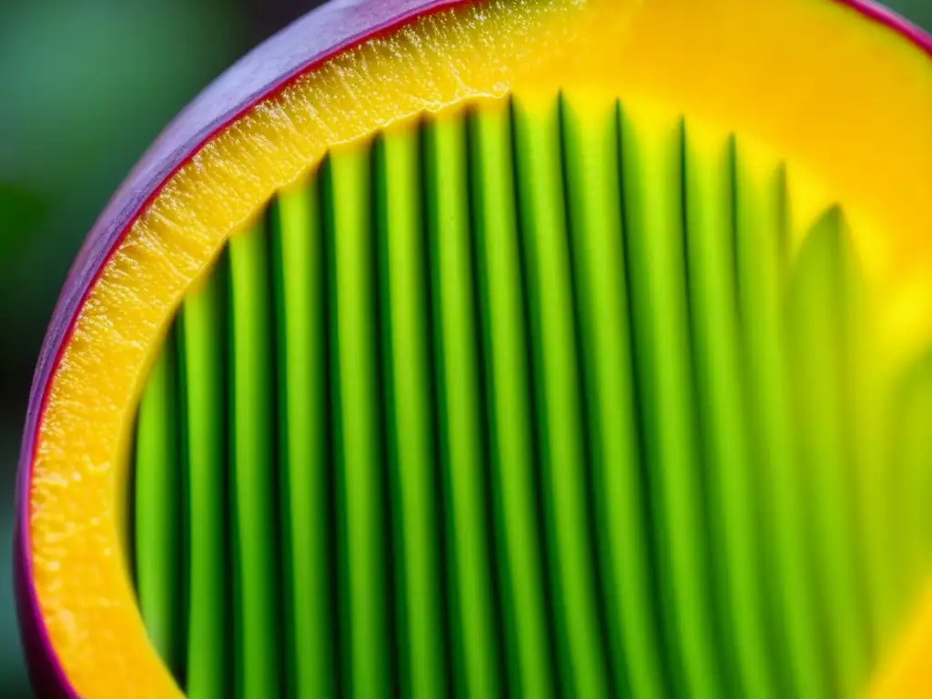 Una deliciosa lúcuma madura, con su piel naranja y amarilla, textura única y forma especial, resaltando su historia ancestral