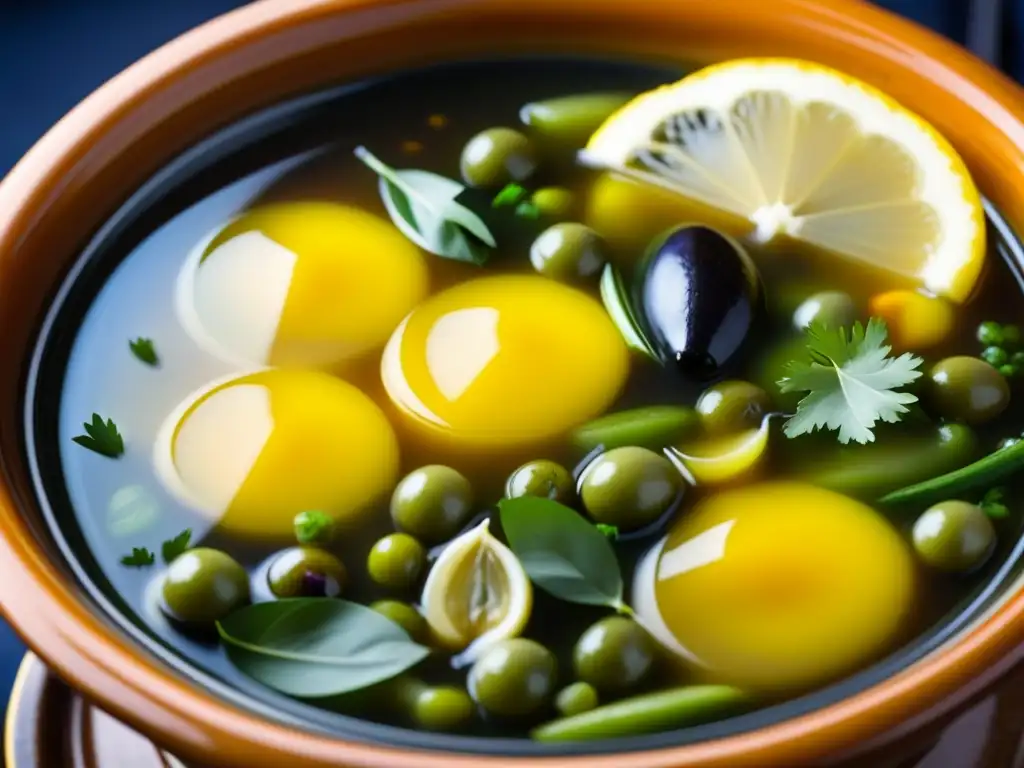 Deliciosa receta Solyanka: potente sopa rusa con pickles, aceitunas, carnes y limón en ebullición