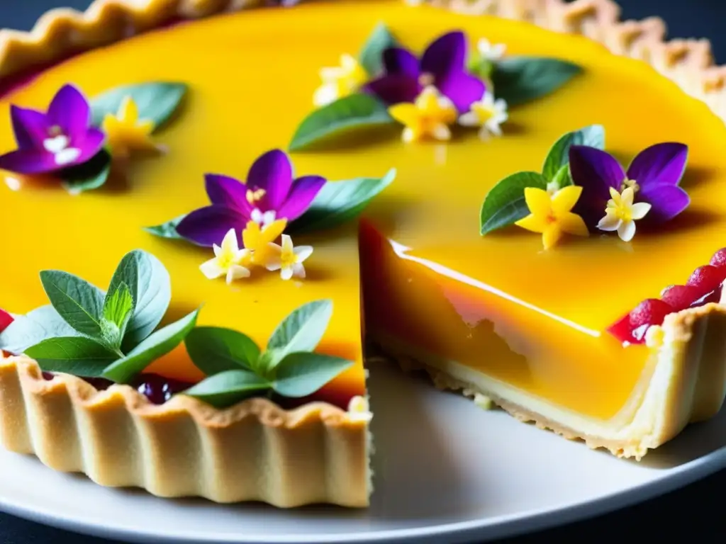 Deliciosa tarta de frutas tropicales con influencia caribeña en postres históricos