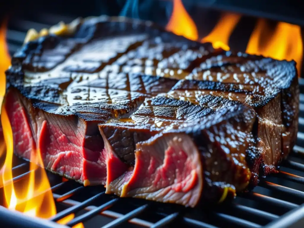 Delicioso filete de Wagyu en parrilla eléctrica, fusionando recetas históricas con tecnología moderna