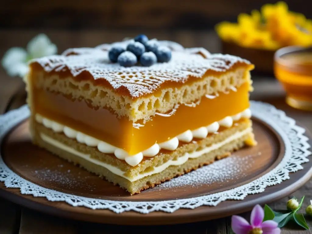 Medovik: exquisita tarta de miel con flores comestibles Delicioso Medovik: postre eslavo histórico y cultura