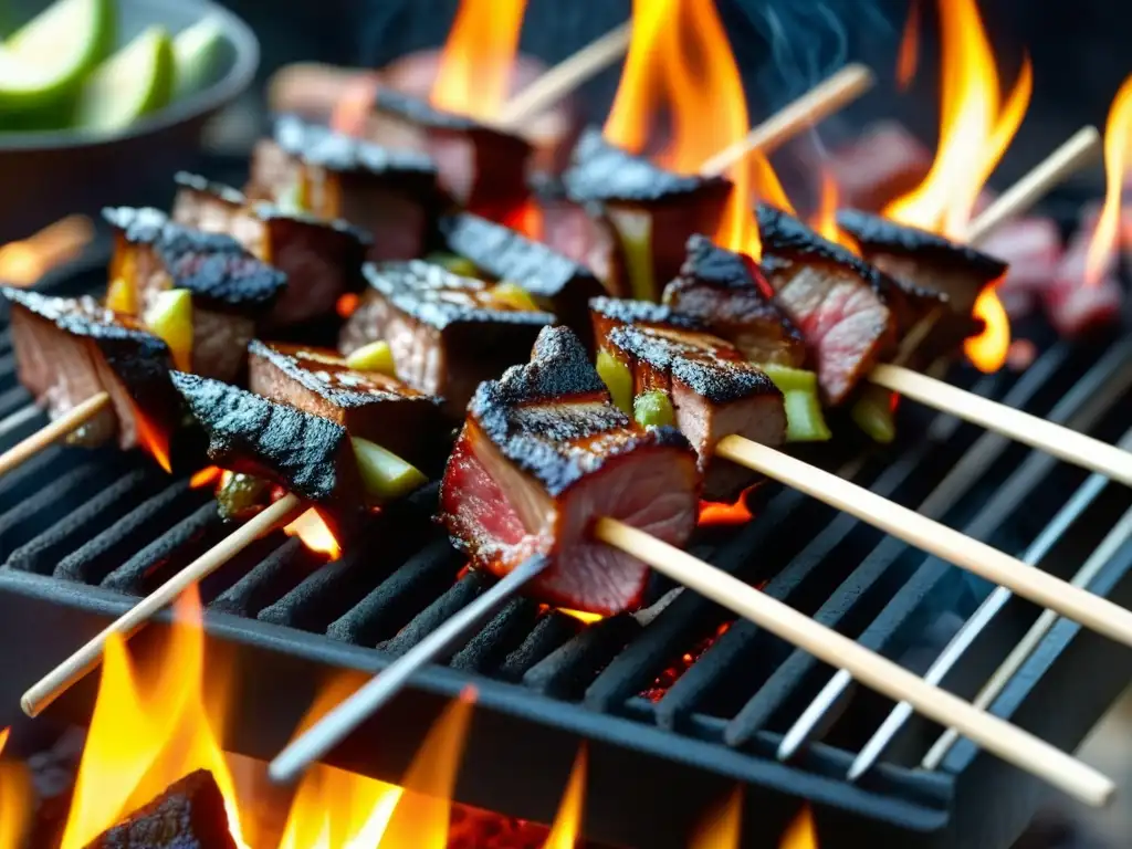 Delicioso pincho de carne asada con la esencia de las recetas carne Califato Abásida