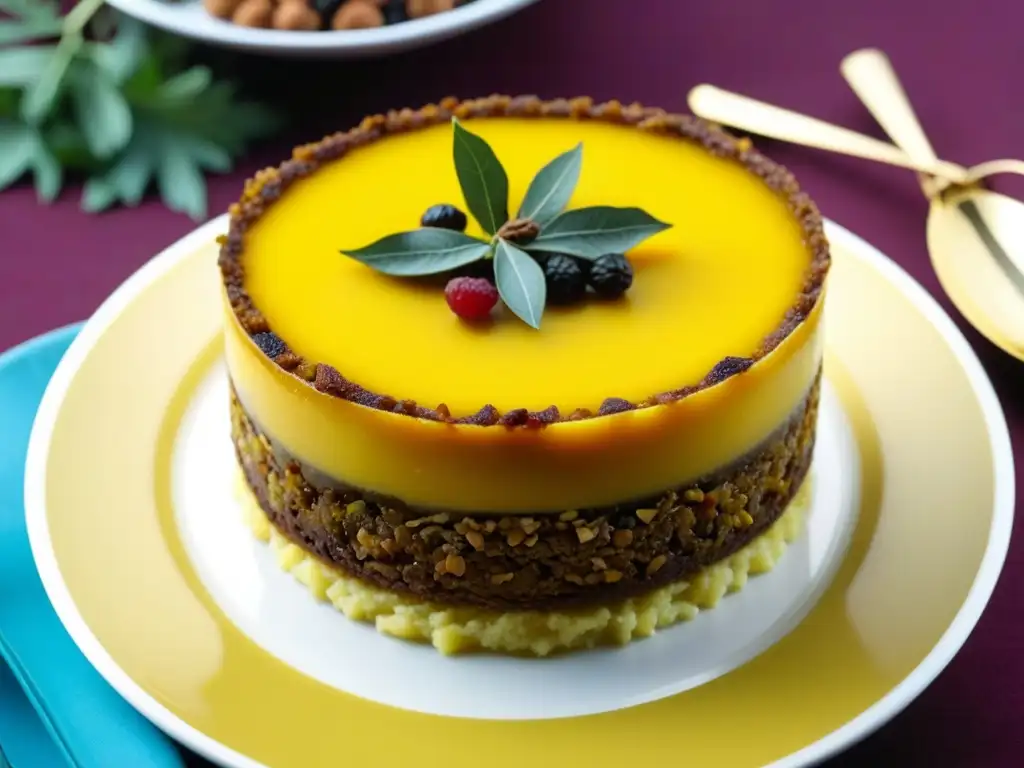 Delicioso bobotie sudafricano rebeldía Apartheid normas, con carne, custard y guarniciones coloridas