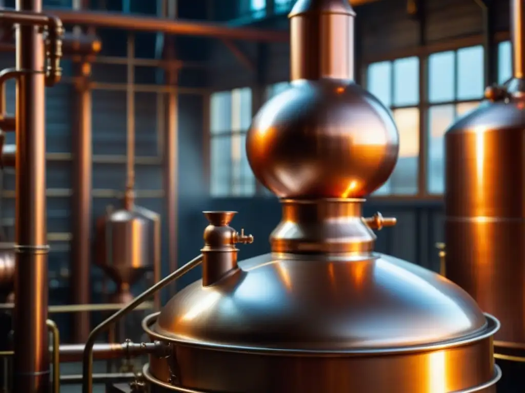 Una destilería de vodka rusa muestra la historia y la cultura zar en acción, con detalles y vapor de la producción