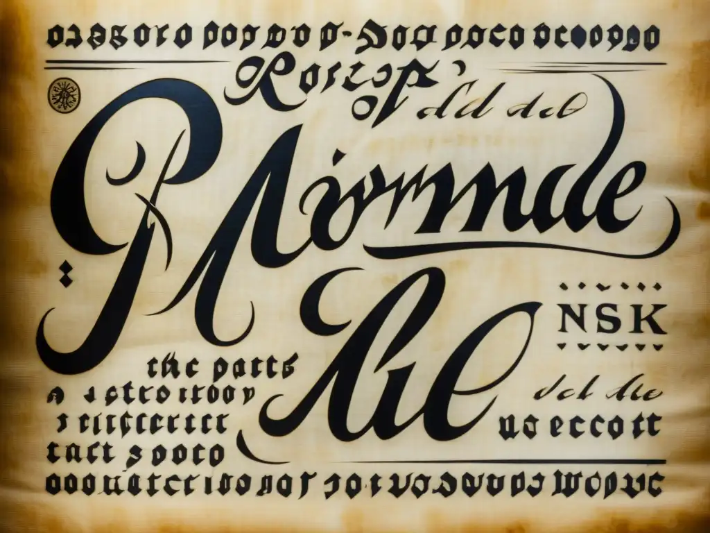 Receta ancestral de cerveza monástica en pergamino antiguo Detallada imagen de una antigua receta de cerveza monástica en pergamino