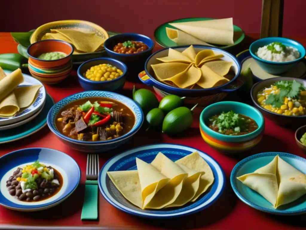 Detallada imagen de mesa mexicana con platillos históricos Revolución Mexicana