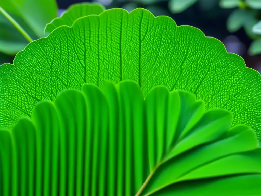 Fotografía detallada de plantas de wasabi en jardín japonés