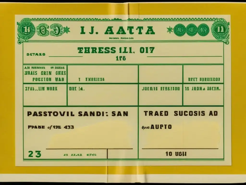 Detalle de cartilla de racionamiento de la post Guerra Civil en España, reflejando la escasez y impacto en la Dieta española post Guerra Civil