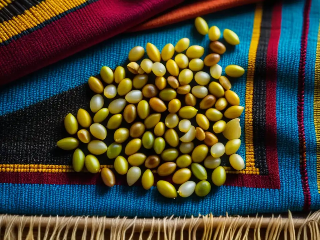 Detalle colorido de maíz y quinua peruana en proceso fermentación chicha sagrada