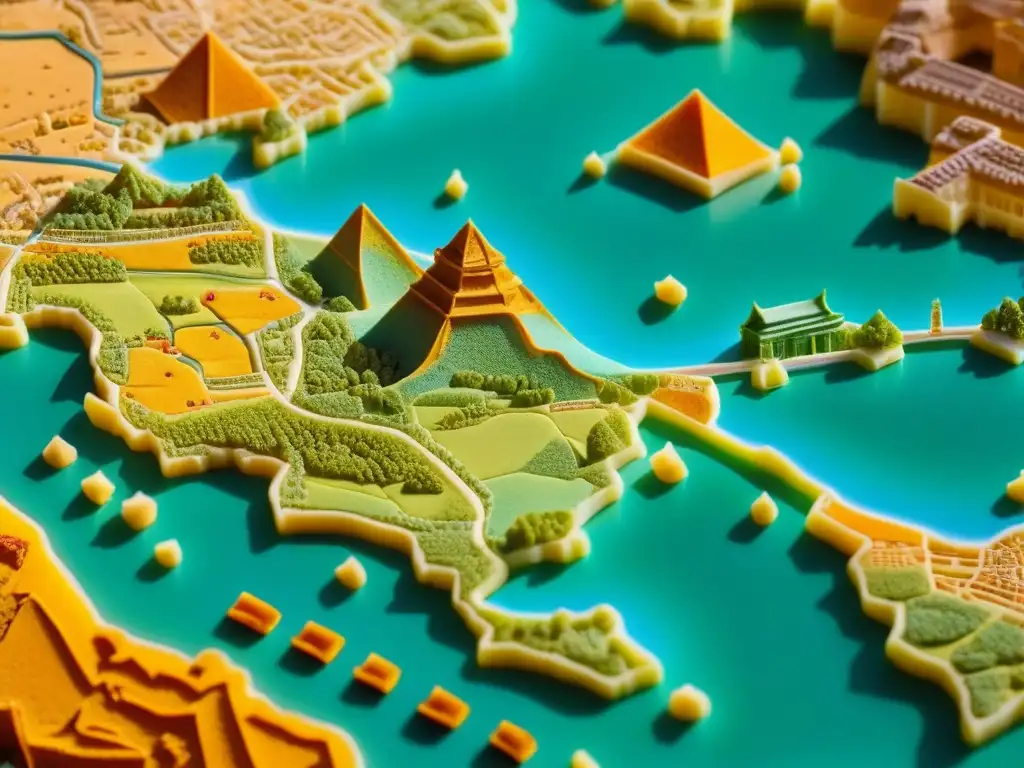 Mapa de la Ruta de la Seda en Dulce Detalle Detalle dulce: mapa histórico de la Ruta de la Seda en confitería