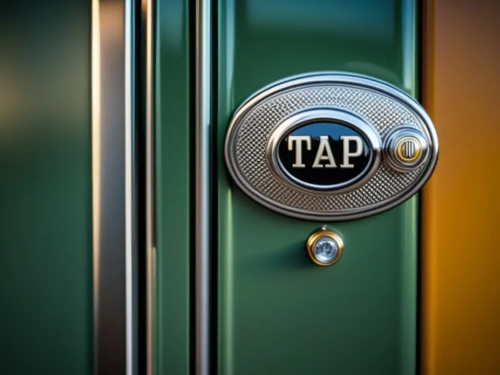 Refrigerador vintage de lujo: Detalles retro del siglo XX Detalle de un elegante refrigerador vintage, evocando la época dorada de la gastronomía con recetas históricas y culturas culinarias