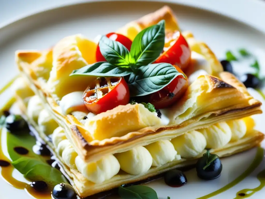 Detalle de exquisito plato que fusiona influencia gastronomía italiana en Francia