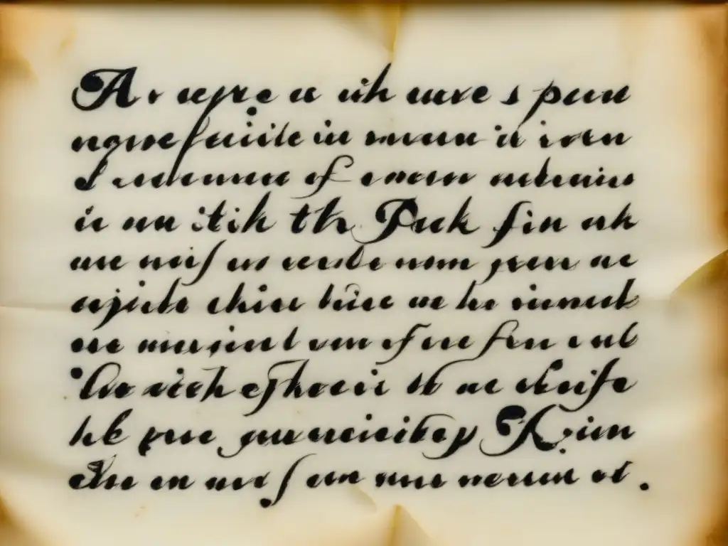 Receta antigua del siglo XVIII en pergamino: caligrafía fascinante Detalle fascinante de una antigua receta del siglo XVIII en pergamino, con caligrafía en tinta desvanecida