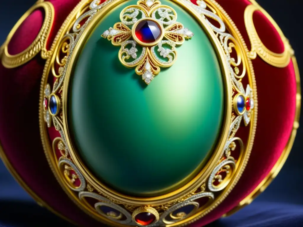 Detalle de huevo Fabergé: lujo y opulencia de la época imperial rusa con Recetas históricas zar Nicolás II